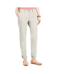 Ralph Lauren | Gray Cotton Twill Pant | Lyst