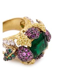 Anabela Chan | Multicolor 'greenberry' 18k Gold Solitaire Emerald Cocktail Ring | Lyst