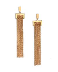 Chloé | Metallic Delfine Chain Tassel Earrings | Lyst