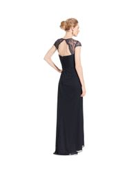 betsy and adam lace sleeve gown