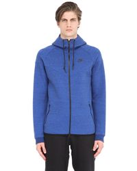 Nike | Blue Zip-up Cotton Blend Sweatshirt | Lyst