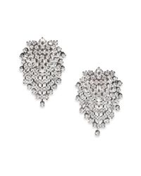 Kenneth Jay Lane | Metallic Cluster Clip-On Earrings/Gunmetal | Lyst