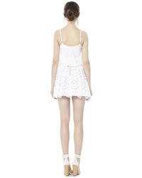 Alice + Olivia - White Elastic Hem Crop Top - Lyst