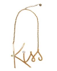Lanvin | Metallic 'Kiss' Crystal Necklace | Lyst
