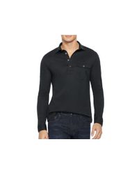 Pink Pony | Black Polo Pique Long Sleeve Polo for Men | Lyst