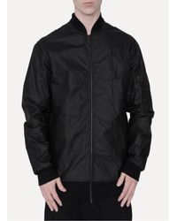 Lost & Found - Black Grid Bomber for Men - Lyst