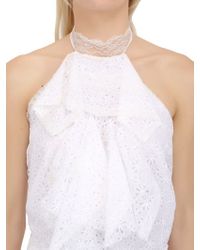 Nina Ricci | White Silk Lace Sangallo Cotton Dress | Lyst