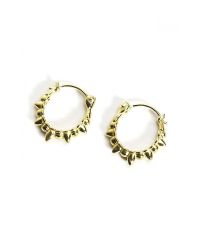 Pamela Love | Metallic Spike Hoop Earring In Yellow Gold | Lyst