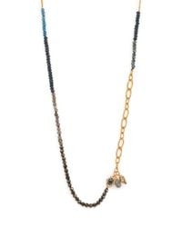 Alexis Bittar | Metallic Elements Punk Semi-precious Multi-stone Colorblock Beaded Strand Necklace | Lyst
