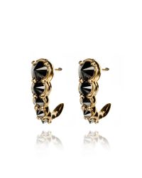 Ara Vartanian | Inverted Black Diamond Hook Earrings | Lyst