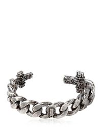 Emanuele Bicocchi | Metallic Chunky Chain Sterling Silver Cross Cuff for Men | Lyst