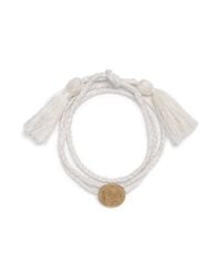 Club Monaco | White Coin Bracelet | Lyst