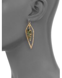 Alexis Bittar | Metallic Miss Havisham Kinetic Labradorite & Crystal Long Orbital Kite Drop Earrings | Lyst