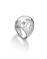 John Hardy | Metallic Hammered Dome Ring | Lyst