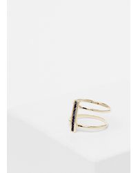 Anna Sheffield | Metallic Yellow Gold & Blue Sapphire Pave Licol Ring | Lyst