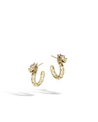 John Hardy | Metallic Legends Naga Dragon Medium Hoop Earrings | Lyst