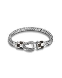 John Hardy | Metallic Station Bracelet With Silver Hook Closure for Men | Lyst