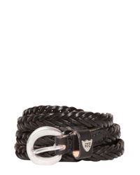 HTC Hollywood Trading Company | Black Woven Leather Belt for Men | Lyst