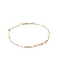 KALAN by Suzanne Kalan | Metallic White Sapphire & 14k Yellow Gold Bar Bracelet | Lyst