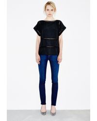 M.i.h Jeans | Black Insert Top | Lyst