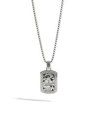 John Hardy | Blue Classic Chain Large Dog Tag Pendant for Men | Lyst