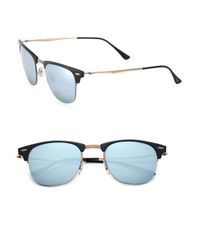 Ray-Ban | Green Half-rim Square 51mm Sunglasses | Lyst