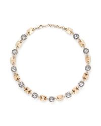 Valentino | Metallic 'Rockstud' Strass Necklace | Lyst