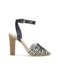 Ralph Lauren | Black Calfskin Lara Sandal | Lyst