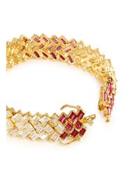 CZ by Kenneth Jay Lane | Multicolor Cubic Zirconia Bracelet | Lyst