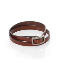 Robin Rotenier | Brown Seville Leather Wrap Bracelet for Men | Lyst