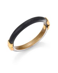 Alexis Bittar | Lucite Capped Thin Bangle Bracelet/black | Lyst