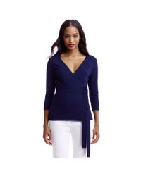 Diane von Furstenberg | Blue Ballerina Two Cashmere Wrap Sweater | Lyst
