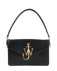 J.W.Anderson | Black Jw Logo Leather Top Handle Bag | Lyst