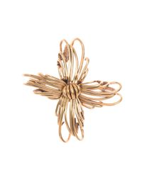 Oscar de la Renta | Metallic Russian Gold Curve Brooch | Lyst