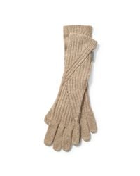 Ralph Lauren | Beige Merino Woolblend Knit Gloves | Lyst