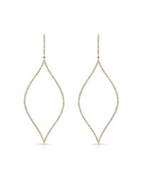 Anne Sisteron - 14kt Yellow Gold Diamond Open Marquis Earrings - Lyst
