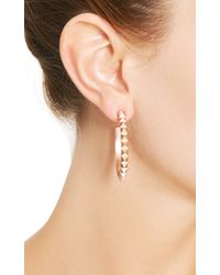 Eddie Borgo | Metallic Rose Gold-Plated Pyramid Hoop Earrings | Lyst