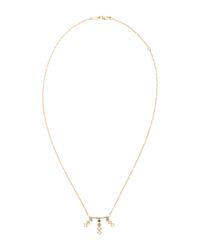 Azlee | Metallic 18k Gold And Sapphires Triple Burst Necklace | Lyst