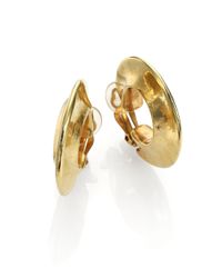 Vaubel | Metallic Hammered Clip-On Hoop Earrings/1.4 | Lyst