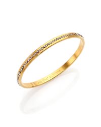 kate spade new york | Metallic All That Glitters Crystal Idiom Bangle Bracelet | Lyst