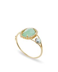 Jordan Alexander | Blue Mo Exclusive: One Of A Kind 18k Gold Aquamarine And Pearl Slice Bracelet | Lyst