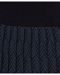 Lyst pantherella navy feathered herringbone socks in blue for men Gamle spiseborde