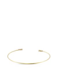 Mizuki | Metallic 'sea Of Beauty' Diamond 14k Gold Wire Cuff | Lyst