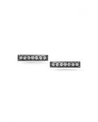 Dana Rebecca | Sylvie Rose Black Diamond Bar Earring in Black Rhodium | Lyst