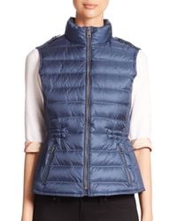 Burberry | Blue Cranstead Puffer Vest | Lyst