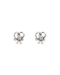 Oscar de la Renta - Metallic Floral Baguette Button Earrings - Lyst