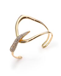 Alexis Bittar | Metallic Miss Havisham Jagged Crystal Overlapping Cuff Bracelet | Lyst