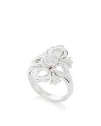 Buccellati | Metallic Ring With Diamonds In White Gold | Lyst