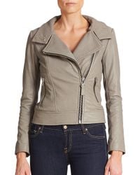 Mackage | Gray Lisa Leather Jacket | Lyst