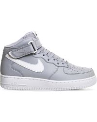 nike air force 1 cuoio pivot formatori in grigio per gli uomini lyst nike air force 1 cuoio pivot formatori in grigio per gli uomini lyst